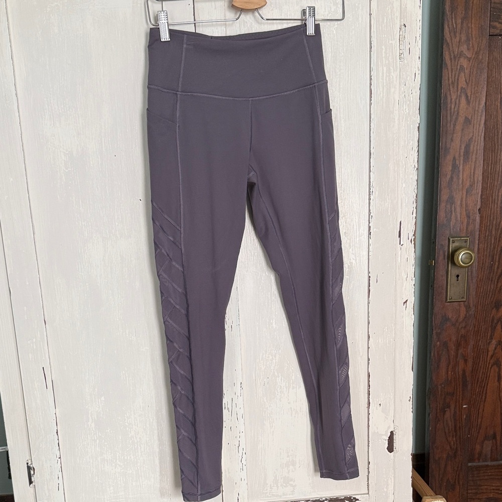 Victoria Sport Workout Leggings with Chevron Mesh Side Panels